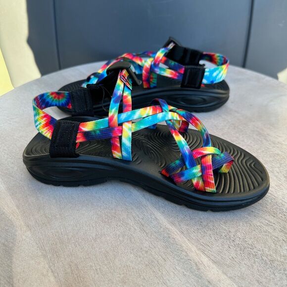 Chaco Womens ZX3 Sandals Size 6 Classic Rainbow Tie Dye Sport Comfort Sandals - Picture 8 of 12